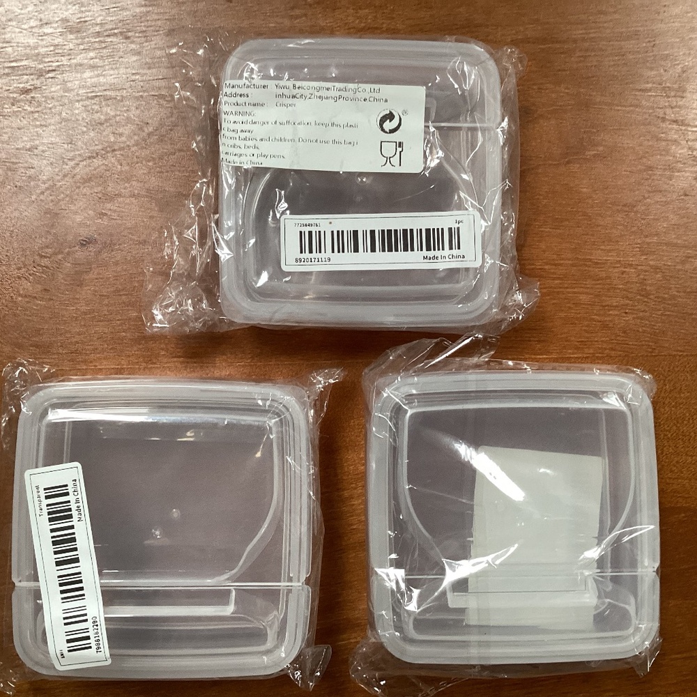 Clear Plastic Stackable Containers Bundle New